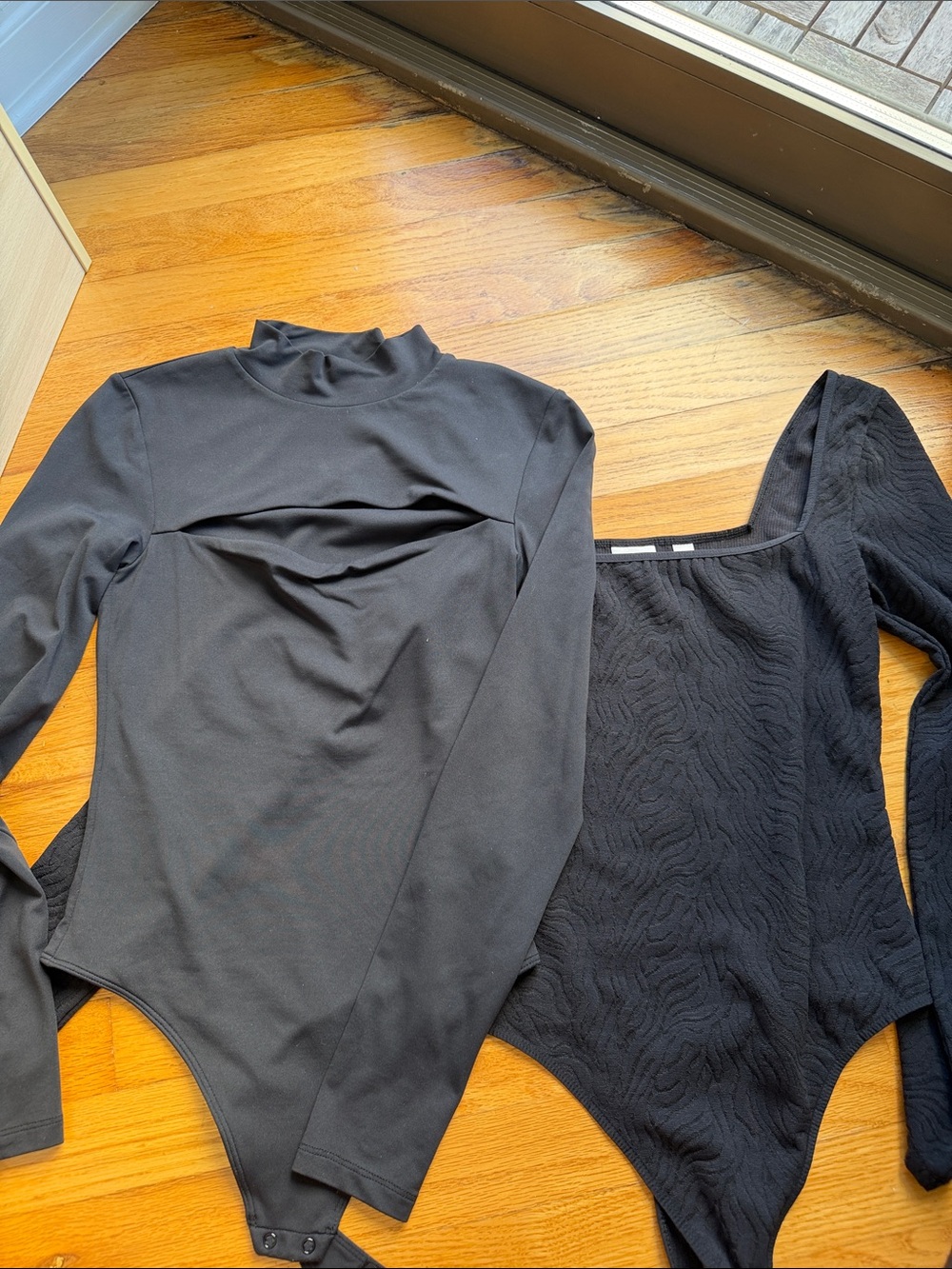 Babaton Black Long-Sleeve Bodysuit Bundle